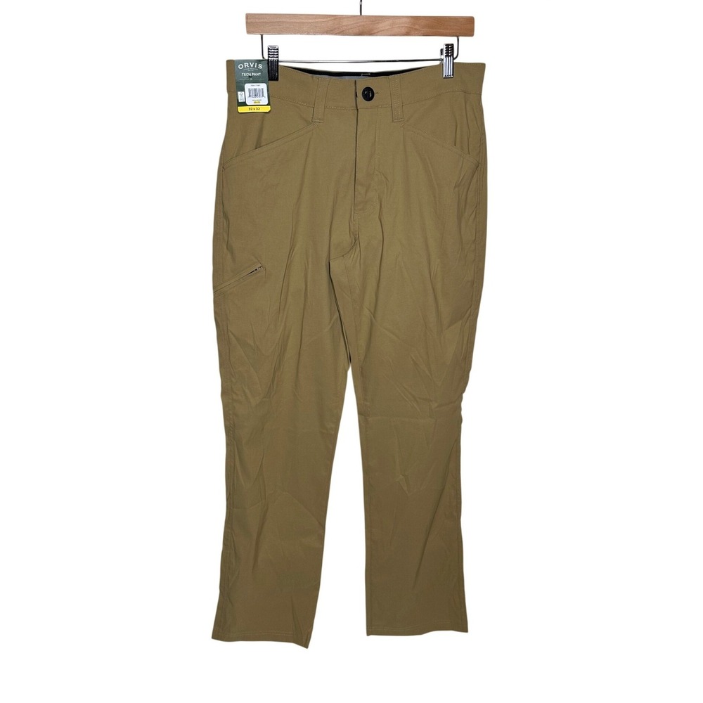 New Mens Orvis Tech Water Repellant Pants size 32 X 32 Antique Bronze